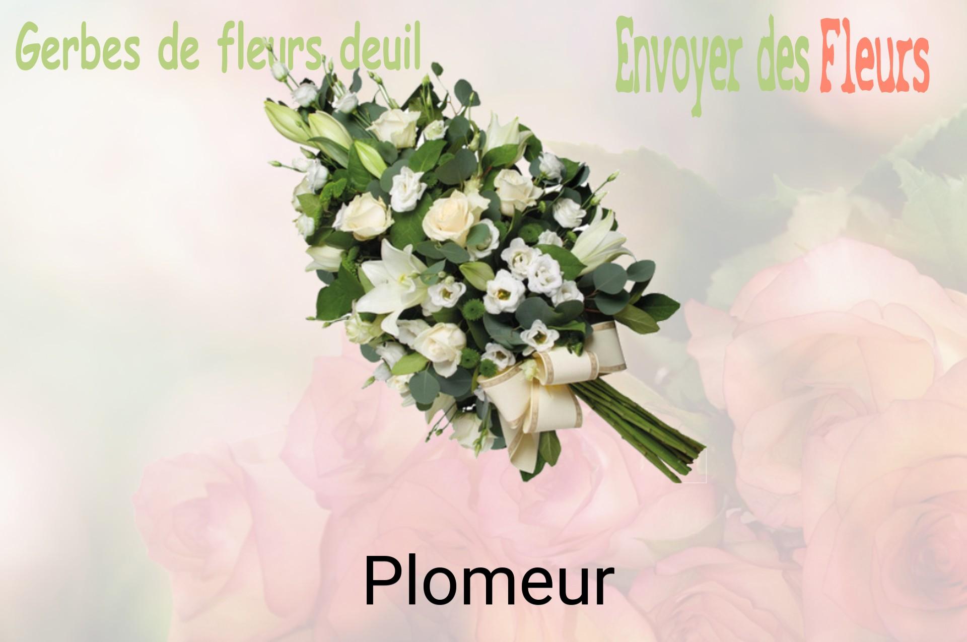 Gerbe de fleurs de deuil livrée à Plomeur